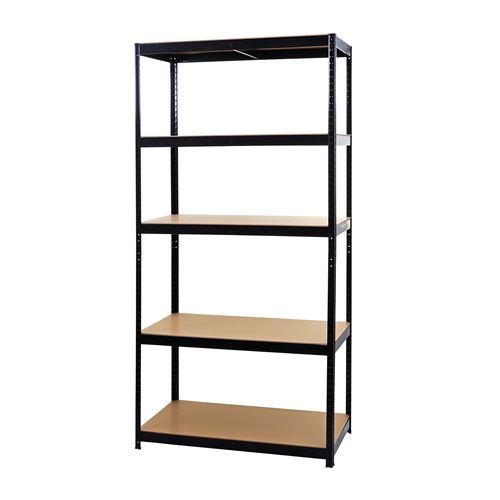 Mendler - Étagère robuste HWC-E33 - 5 niveaux - Acier - Noir - 200x100x60cm - Image 3