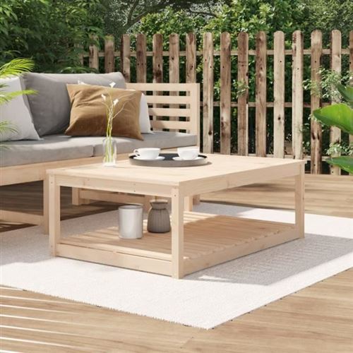 Vidaxl Table De Jardin 121X82,5X45 Cm Bois Massif De Pin 824148 - Image 3