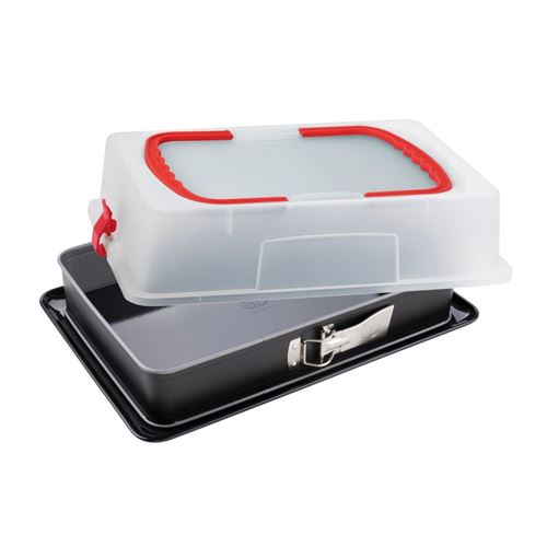 Moule à charnière rectangulaire Idée de cuisson 38 x 25 cm avec couvercle Dr. Oetker