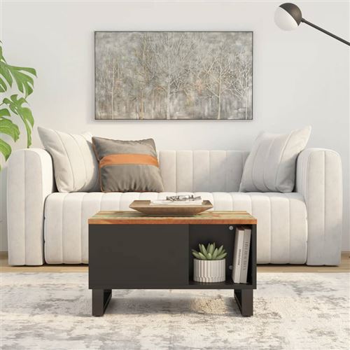 vidaXL - Table basse - Bois de récupération massif - 60x50x35 cm - Image 2