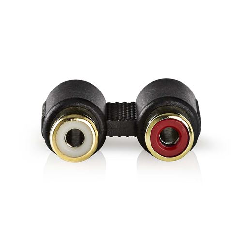 Nedis - Adaptateur audio - RCA femelle pour RCA femelle - anthracite