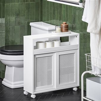 Sobuy - SoBuy BZR83-W Meuble de Rangement Salle de Bain Étroit