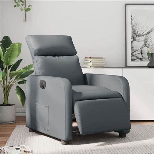 Non Communiqué Gris Vidaxl Fauteuil Réglable Électrique Similicuir