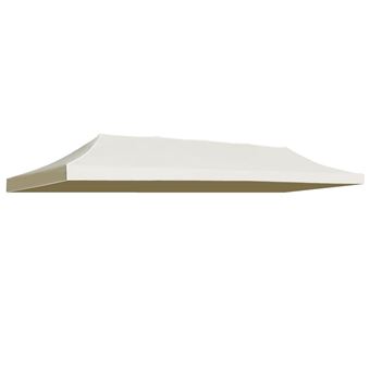 vidaXL Toit de Tente de Réception 3x6 m Crème Jardin Terrasse Pavillon Tonelle - 1