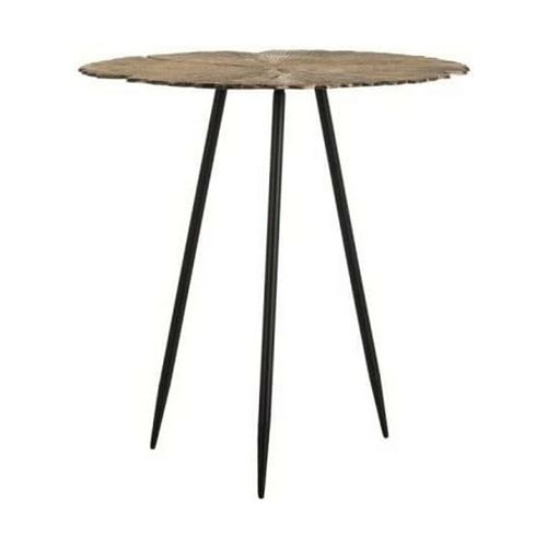 Table d'appoint 59 x 59 x 63 cm Noir Doré Aluminium Fer