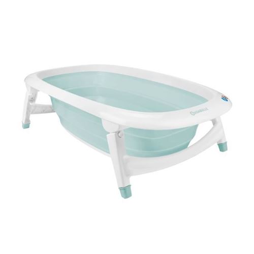 Badabulle Baignoire Pliable, 35L, Super Compact, Bouchon De Vidange Témoin De Chaleur, Design Ludique