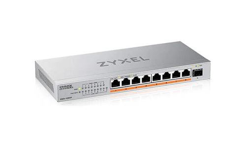 Zyxel XMG-100 Series XMG-108HP - Commutateur - non géré - non géré - 8 x 100/1000/2.5G (PoE++) + 1 x Gigabit SFP / 10 Gigabit SFP+ - de bureau, fixation murale - PoE++ (100 W)