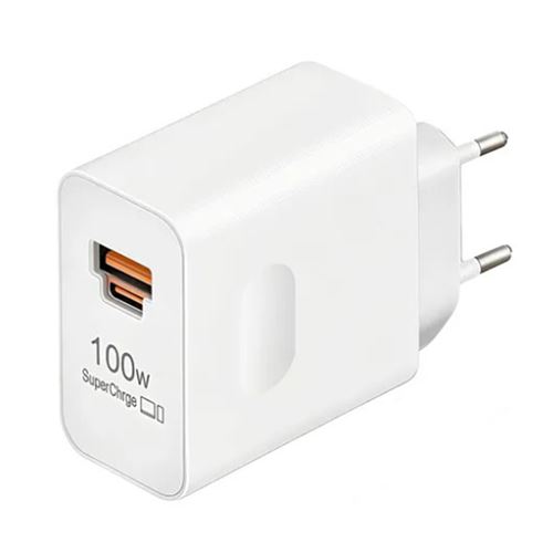 Chargeur HONOR SuperCharge 100W Dual Ports USB Blanc avec câble 1m