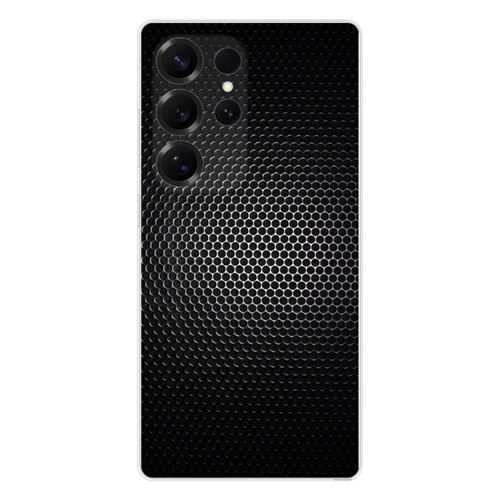 Coque en silicone imprimée compatible Samsung Galaxy S25 Ultra Dark Metal