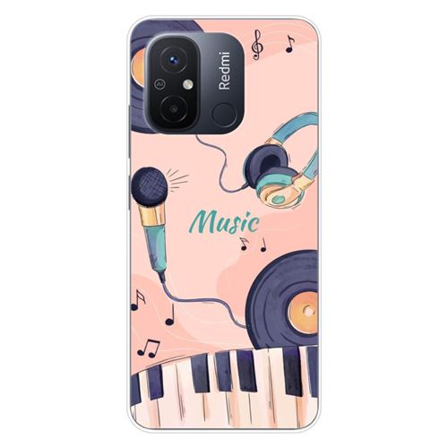Coque en silicone imprimée compatible Xiaomi Redmi 12C Redmi 11A Accords en couleur
