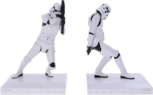 Figurine Figure d'art Star Wars Stormtrooper Serre-Livres 18,5 cm Blanc et Noir