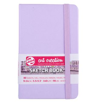 Carnet Croquis 9x14 cm - 80 feuilles - 140g - Violet Pastel - Royal Talens - 1