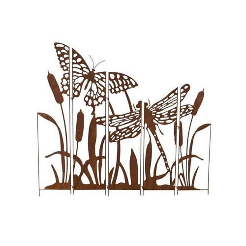 La Grande Prairie - Silhouette décorative papillon et libellule 138 x 1 x 135 cm