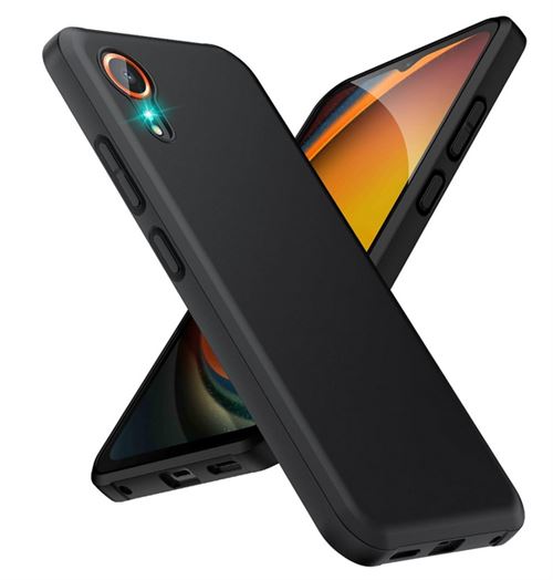 Coque pour Samsung Galaxy Xcover 7 - housse etui silicone gel fine + film ecran - NOIR - htdmobiles