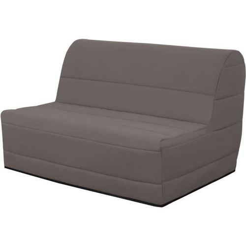  Banquette BZ 140x190 - Tissu taupe - MELISSA