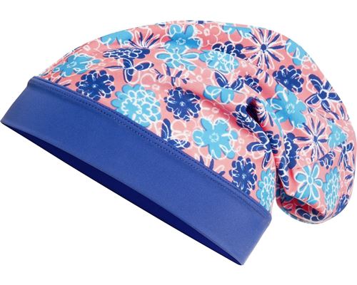 Playshoes bonnet résistant aux UV fleurs 53 cm bleu/rose