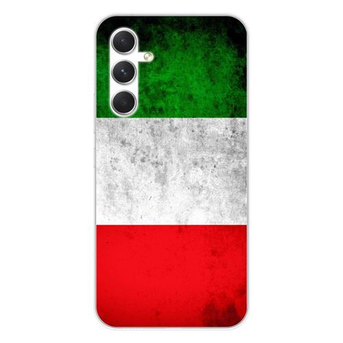 Coque en silicone imprimée compatible Samsung Galaxy A54 5G Drapeau Italie