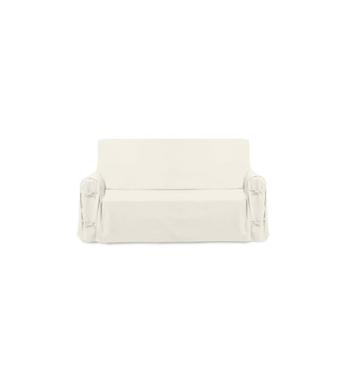 Housse de canapé Panama en coton - 90 x 205 x 60 cm - Beige