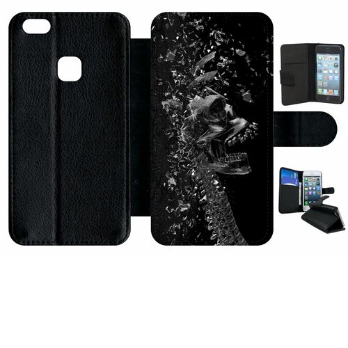 Etui À Rabat Huawei P10 Lite Squelette Verre Bris