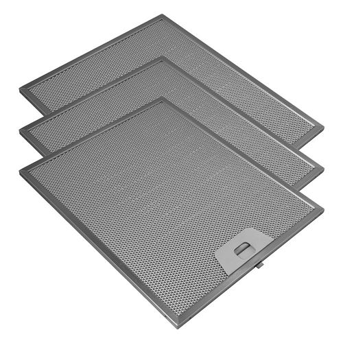 Filtre à graisse métallique 300x253x7mm (3x) Convient à diverses hottes aspirantes de AEG / Zanussi - Fitres d'AllSpares