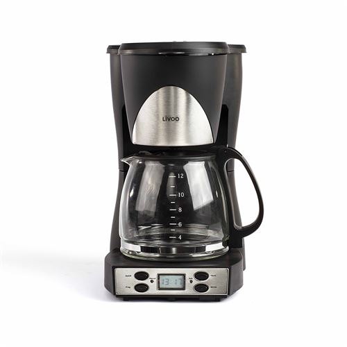 Livoo Cafetière électrique programmable 12 t Gris