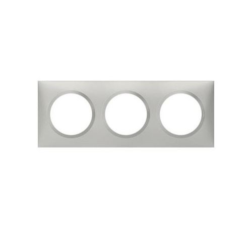 Legrand Aluminium Plaque Carrée Dooxie - 3 Postes - Entraxe 71Mm - Effet - Image 1