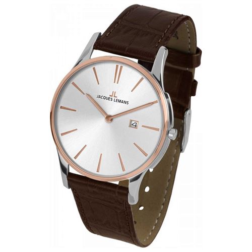 Montre JACQUES LEMANS en Cuir Marron - 1-1936F