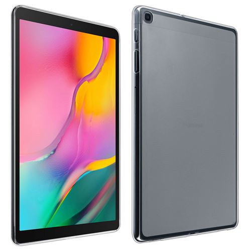Avizar Coque Galaxy Tab A 10.1 2019 Silicone Gel Contour transparent - Blanc givré