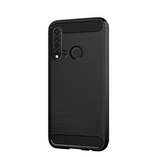 Coque en TPU fibre de carbone noir pour votre Huawei P20 lite (2019)/Nova 5i