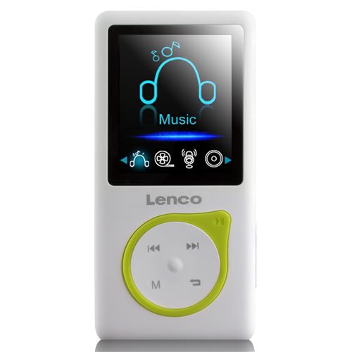 Lecteur MP3/MP4 avec carte micro SD de 8 Go Lenco XEMIO-668 Lime Vert-Blanc