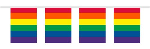 Folat ligne du drapeau arc-en-ciel carré de 10 mètres