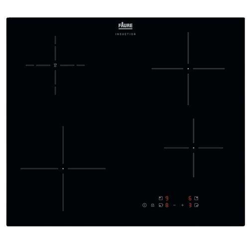 Faure FITN641K - Table de cuisson à induction - 4 plaques de cuisson - Niche - largeur : 56 cm - profondeur : 49 cm