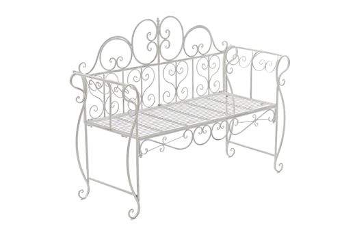Banc de jardin Minna , Blanc antique