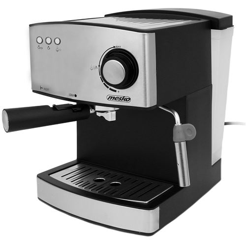 Mesko MS 4403 Machine à espresso manuelle 15 bars réservoir 1,6L acier inoxydable Plata