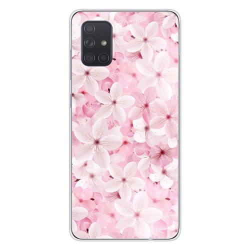 Coque en silicone imprimée compatible Samsung Galaxy A51 Sakura