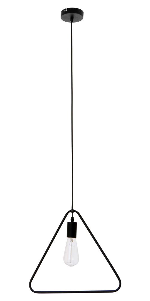 Paris Prix - Lampe Suspension Métal Triangle carsten 37cm Noir