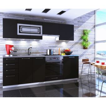 Cuisine Noir Mat Giovanna 8 Elements 2m40 Dusine Achat Prix Fnac