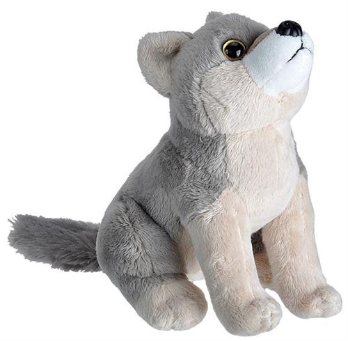 Wild Republic peluche loup 20 cm peluche gris/taupe