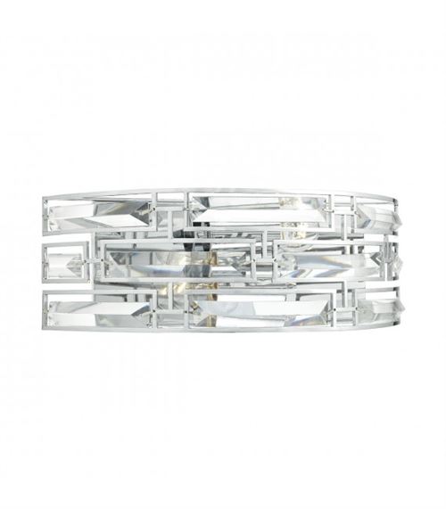 Applique murale Seville cristal et chrome poli 2 ampoules Applique murale Seville cristal et chrome poli 2 ampoules