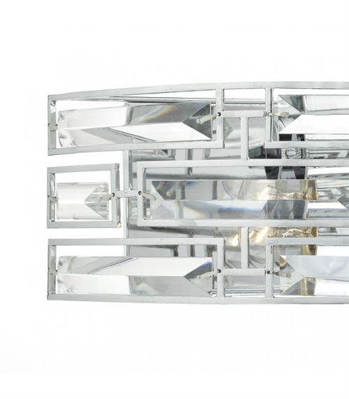 Applique murale Seville cristal et chrome poli 2 ampoules Applique murale Seville cristal et chrome poli 2 ampoules