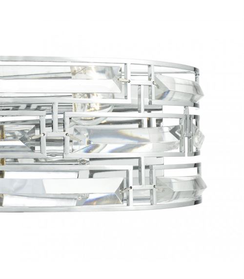 Applique murale Seville cristal et chrome poli 2 ampoules Applique murale Seville cristal et chrome poli 2 ampoules