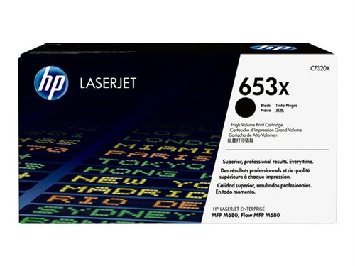 HP 653X - à rendement élevé - noir - originale - LaserJet - cartouche de toner (CF320X)