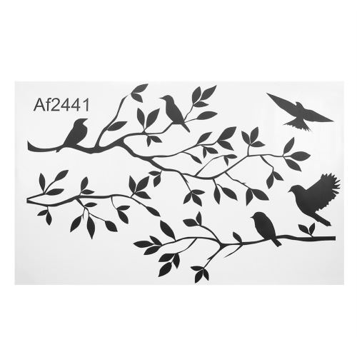 Autocollant Mural Amovible Motif de Oiseaux Sticker DIY Décoration de Salon Chambre 3Pcs