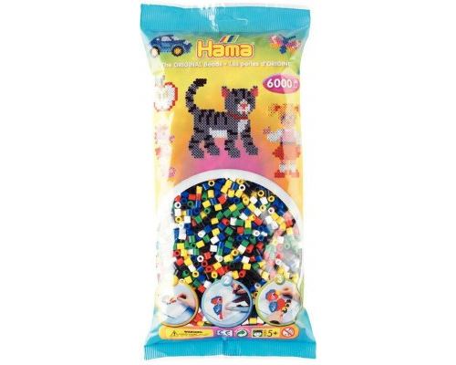 Sachet de 6000 perles midi multi-couleurs - hama