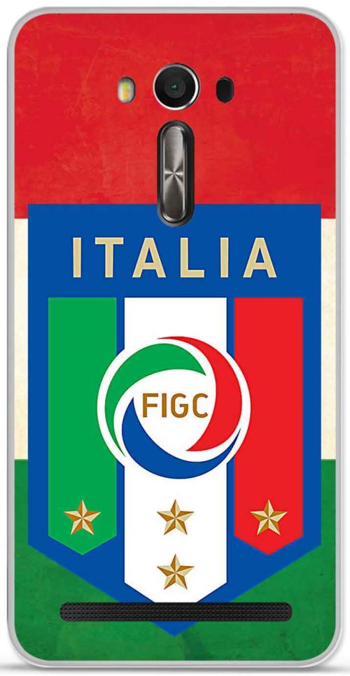 Coque TPU gel souple Asus Zenfone 2 Laser design Foot Italie fond drapeau