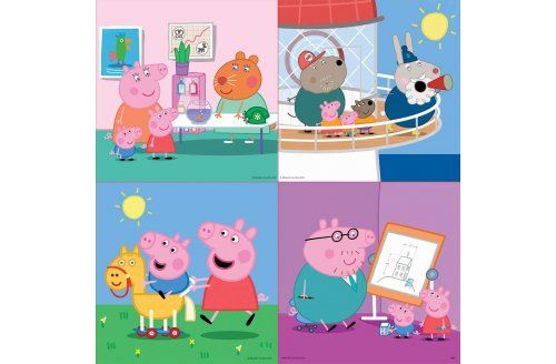 4 Puzzles Progressifs : Peppa Le Cochon / Pig 12 16 20 25 Piéces Educa 16817 - vue 2