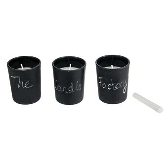The Candle Factory - Pack 3 bougies ardoise senteur vanille Factory