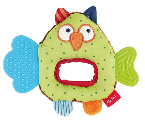 Sigikid 40876, fille et garçon, anneau de dentition, hibou multicolore