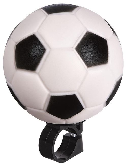 Moses klaxon de vélo football junior 7,5 cm noir/blanc