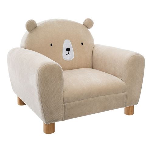 Atmosphera Beige Fauteuil Enfant Oreilles Ours Brun - Image 3